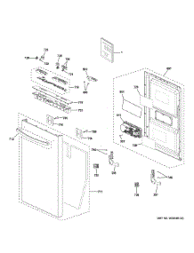 Escutcheon & Door Assembly parts for Ge Dishwasher GDT226SSL0SS from AppliancePartsPros.com