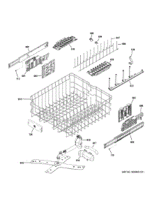 Upper Rack Assembly parts for Ge Dishwasher PDT750SSF8SS from AppliancePartsPros.com