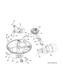 Sump & Motor Mechanism parts for Ge Dishwasher CDT835SMJ5DS from AppliancePartsPros.com
