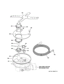 Sump & Filter Assembly parts for Ge Dishwasher PDT825SSJ5SS from AppliancePartsPros.com