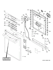 Escutcheon & Door Assembly parts for Ge Dishwasher CDT866P4M4W2 from AppliancePartsPros.com