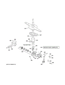 Motor-Pump Mechanism parts for Ge Dishwasher GSC3500D55BB from AppliancePartsPros.com