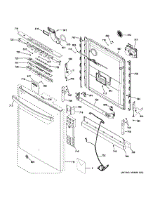 Escutcheon & Door Assembly parts for Ge Dishwasher GDT635HSM0SS from AppliancePartsPros.com