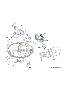Sump & Motor Mechanism parts for Ge Dishwasher GDT535PGM0BB from AppliancePartsPros.com