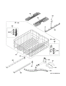 Upper Rack Assembly parts for Ge Dishwasher GDT635HMM0ES from AppliancePartsPros.com