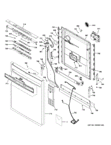 Escutcheon & Door Assembly parts for Ge Dishwasher GDP615HFM0DS from AppliancePartsPros.com