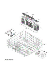Lower Rack Assembly parts for Ge Dishwasher GDP615HFM0DS from AppliancePartsPros.com