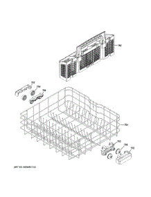 Lower Rack Assembly parts for Ge Dishwasher GDF530PMM0ES from AppliancePartsPros.com