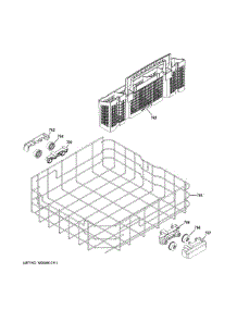 Lower Rack Assembly parts for Ge Dishwasher GDT535PSM0SS from AppliancePartsPros.com