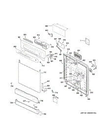 Escutcheon & Door Assembly parts for Ge Dishwasher GSD4060K01SS from AppliancePartsPros.com