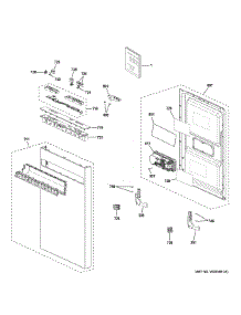 Escutcheon & Door Assembly parts for Ge Dishwasher GDT225SGL0WW from AppliancePartsPros.com