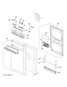 Escutcheon & Door Assembly parts for Ge Dishwasher PDT145SGL0WW from AppliancePartsPros.com