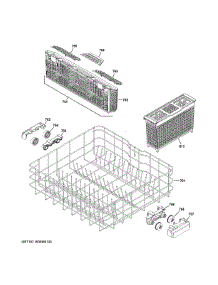 Lower Rack Assembly parts for Ge Dishwasher GDT545PGJ6WW from AppliancePartsPros.com