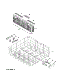 Lower Rack Assembly parts for Ge Dishwasher GDT535PSJ5SS from AppliancePartsPros.com