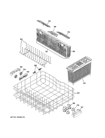 Lower Rack Assembly parts for Ge Dishwasher GDF610PSJ5SS from AppliancePartsPros.com