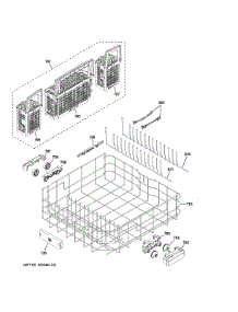 Lower Rack Assembly parts for Ge Dishwasher DDT595SGJ2WW from AppliancePartsPros.com