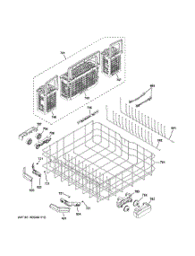 Lower Rack Assembly parts for Ge Dishwasher GDT680SSH8SS from AppliancePartsPros.com