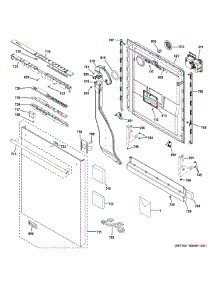 Escutcheon & Door Assembly parts for Ge Dishwasher ZDT975SSJ2SS from AppliancePartsPros.com
