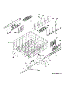 Upper Rack Assembly parts for Ge Dishwasher PDT846SMJ2ES from AppliancePartsPros.com
