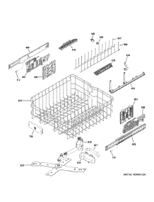 Upper Rack Assembly parts for Ge Dishwasher CDT865SSJ2SS from AppliancePartsPros.com