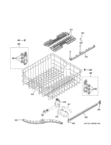 Upper Rack Assembly parts for Ge Dishwasher GDF610PGJ4WW from AppliancePartsPros.com