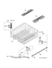 Upper Rack Assembly parts for Ge Dishwasher GDT545PGJ4WW from AppliancePartsPros.com