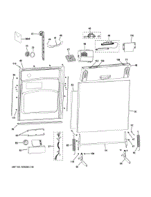Escutcheon & Door Assembly parts for Ge Dishwasher PDW1860K01SS from AppliancePartsPros.com