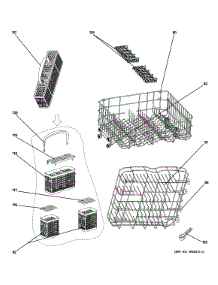Rack Assemblies parts for Ge Dishwasher GLDT690J00BB from AppliancePartsPros.com