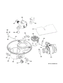 Sump & Motor Mechanism parts for Ge Dishwasher PDT750SSF7SS from AppliancePartsPros.com