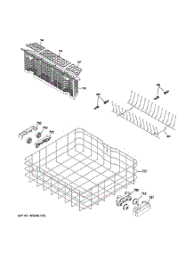 Lower Rack Assembly parts for Ge Dishwasher GDF570SSF6SS from AppliancePartsPros.com