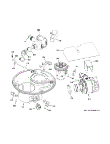 Sump & Motor Mechanism parts for Ge Dishwasher PDT760SSF1SS from AppliancePartsPros.com