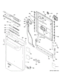 Escutcheon & Door Assembly parts for Ge Dishwasher ZDT800SPF1SS from AppliancePartsPros.com