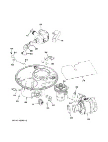 Sump & Motor Mechanism parts for Ge Dishwasher CDT765SSF1SS from AppliancePartsPros.com