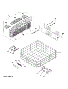Lower Rack Assembly parts for Ge Dishwasher CDT765SSF1SS from AppliancePartsPros.com