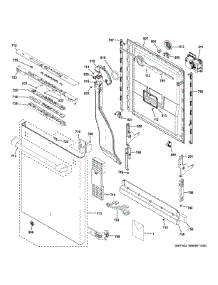 Escutcheon & Door Assembly parts for Ge Dishwasher CDT765SSF1SS from AppliancePartsPros.com