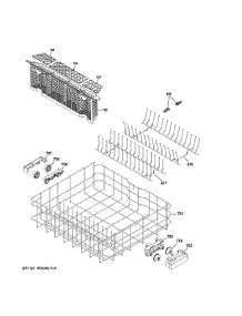 Lower Rack Assembly parts for Ge Dishwasher DDT575SMF2ES from AppliancePartsPros.com