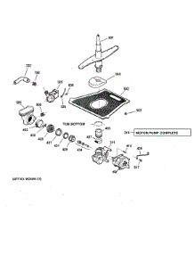 Motor-Pump Mechanism parts for Ge Dishwasher GSD5114D03AA from AppliancePartsPros.com