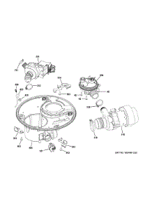 Sump & Motor Mechanism parts for Ge Dishwasher GDT625PSJ2SS from AppliancePartsPros.com