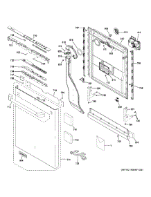 Escutcheon & Door Assembly parts for Ge Dishwasher ZDT975SPJ0SS from AppliancePartsPros.com