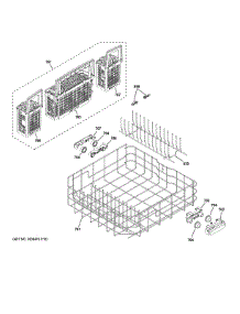 Lower Rack Assembly parts for Ge Dishwasher GDF570SGJ0BB from AppliancePartsPros.com