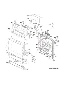 Escutcheon & Door Assembly parts for Ge Dishwasher GSD4060K00SS from AppliancePartsPros.com