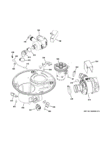 Sump & Motor Mechanism parts for Ge Dishwasher PDT760SIJ7II from AppliancePartsPros.com