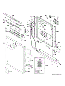 Escutcheon & Door Assembly parts for Ge Dishwasher PDT760SIJ7II from AppliancePartsPros.com