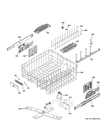 Upper Rack Assembly parts for Ge Dishwasher PDT720SGH7WW from AppliancePartsPros.com