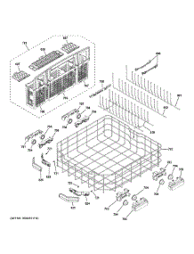 Lower Rack Assembly parts for Ge Dishwasher PDT720SGH7WW from AppliancePartsPros.com