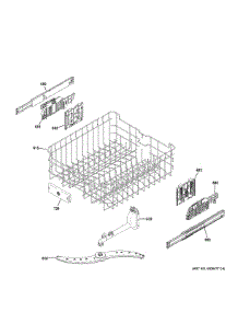 Upper Rack Assembly parts for Ge Dishwasher GDT590SGJ7BB from AppliancePartsPros.com