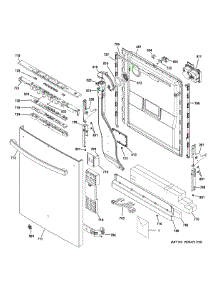 Escutcheon & Door Assembly parts for Ge Dishwasher GDT680SGH6BB from AppliancePartsPros.com