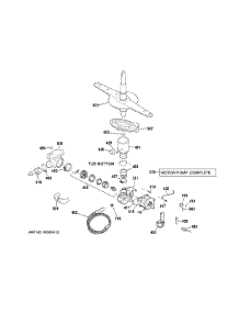 Motor-Pump Mechanism parts for Ge Dishwasher MSD2100V50WW from AppliancePartsPros.com