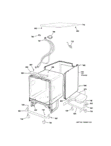 Cabinet & Exterior Parts parts for Ge Dishwasher GSC3500D50BB from AppliancePartsPros.com