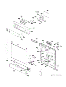 Escutcheon & Door Assembly parts for Ge Dishwasher GSD3300D45WW from AppliancePartsPros.com